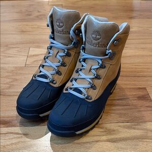 Timberland Tan and Navy Outdoor Boots